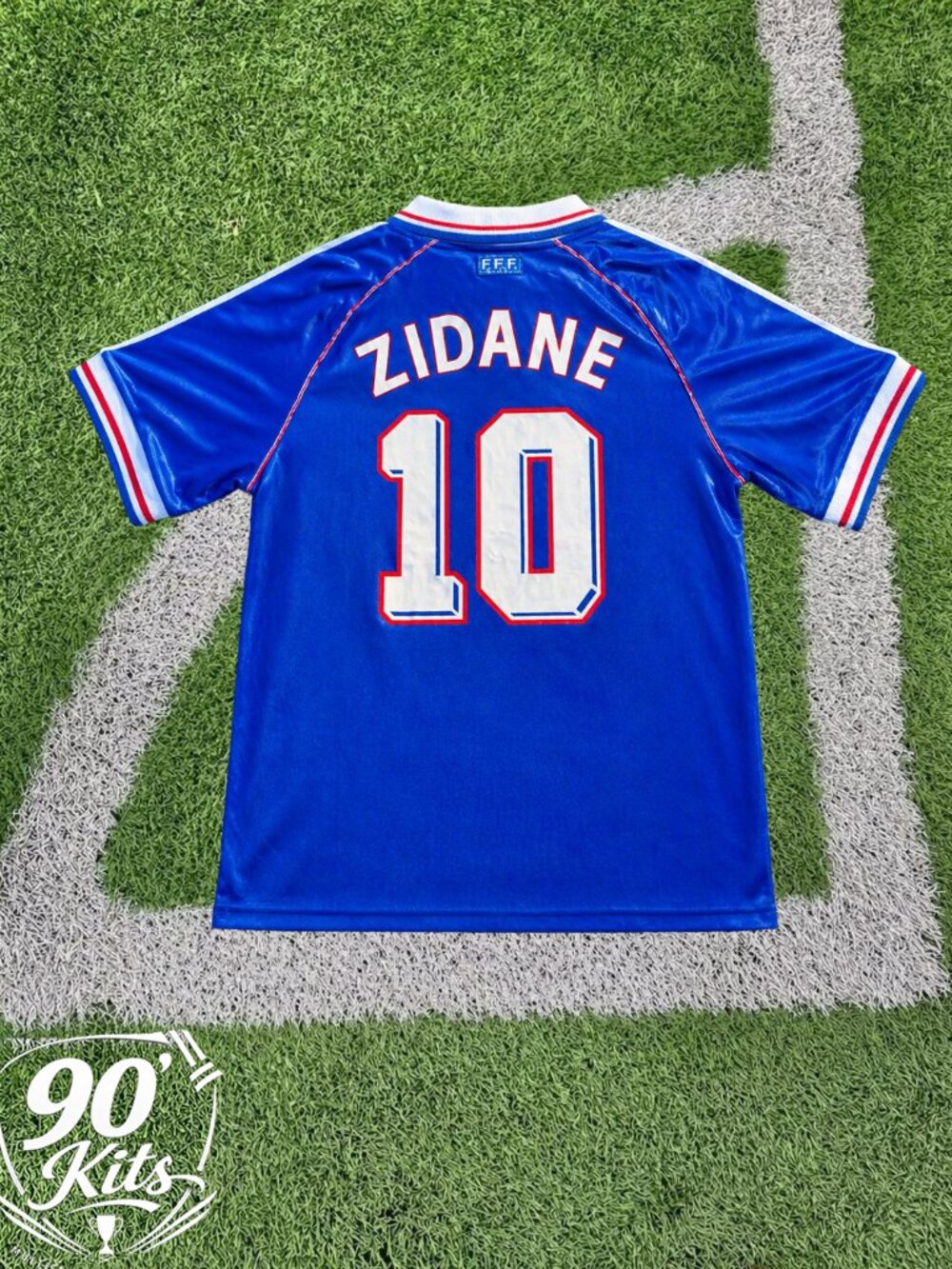 France 1998 Zidane #10 Away Retro Soccer Jersey Blue